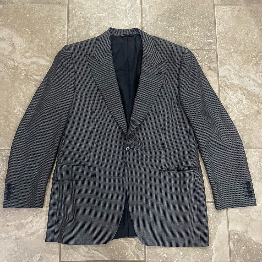 Canali Men’s Sports Blazer single button Houndstooth pattern size 52 R